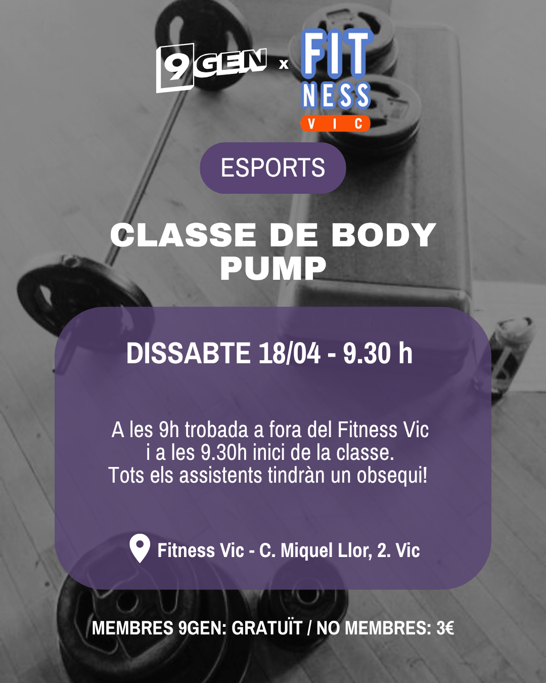 Body Pump al FitnessVic! 