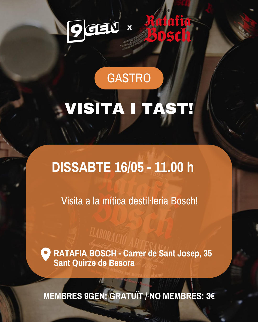 Visita + tast a la destil·leria Bosch!
